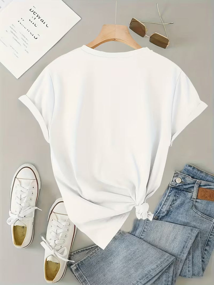 Sarai - T-Shirt mit Kaffeeherz-Print