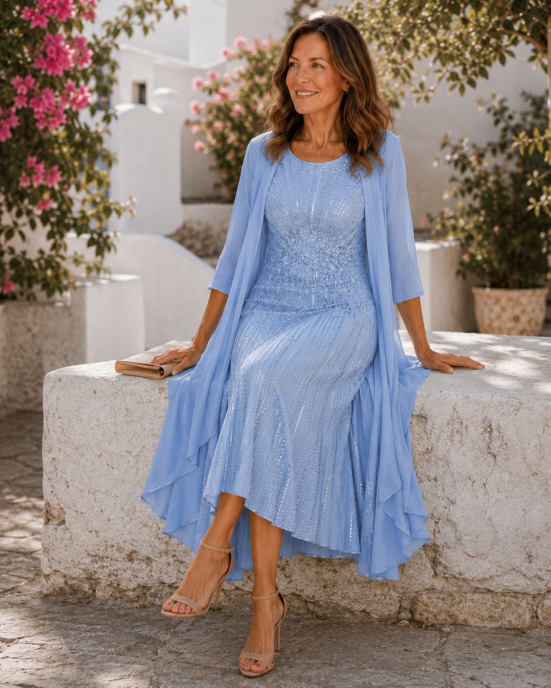 Ardelisse - Elegantes Maxikleid & Mantel-Set