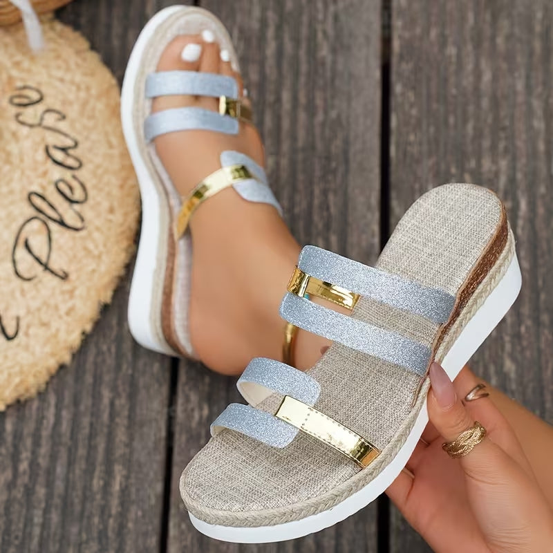 Lindsey - Orthopädische Plateausandalen