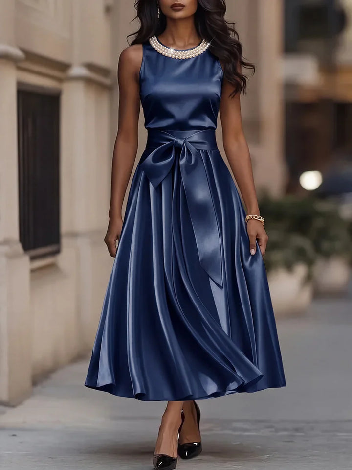 Sabine - Elegantes Midikleid mit Schleife