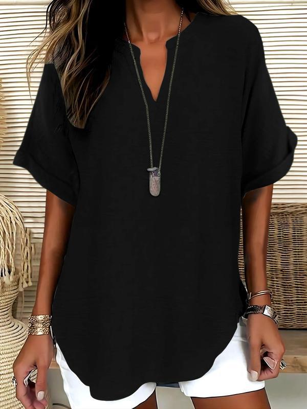 Xalina - Bluse mit weicher Haptik und Ausschnitt-Detail