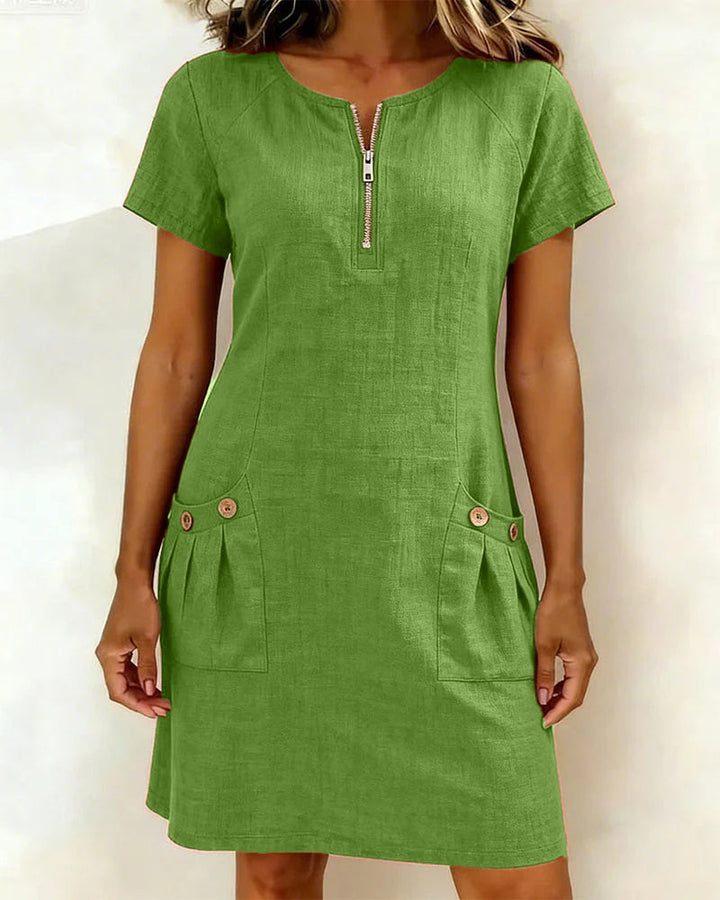 Ravelle - A-Linien-Kleid aus Leinen mit weicher Haptik