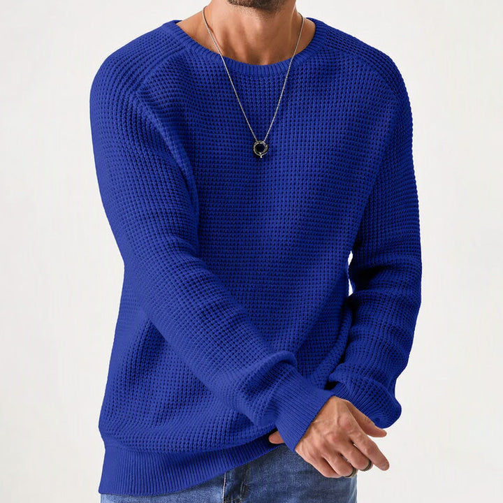 Isric - Strukturierter Strickpullover mit Rundhalsausschnitt