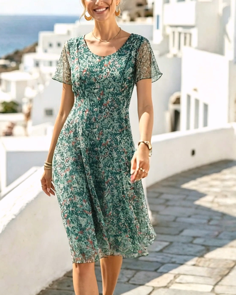 Kynara - Knielanges Printkleid