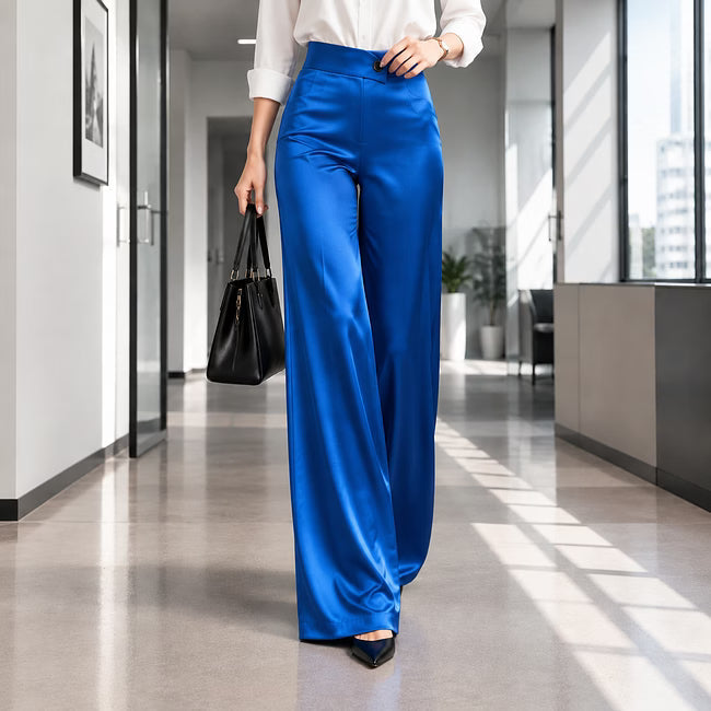 Anouk - Elegante hochtaillierte weite Hose