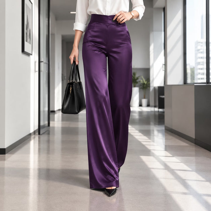 Anouk - Elegante hochtaillierte weite Hose
