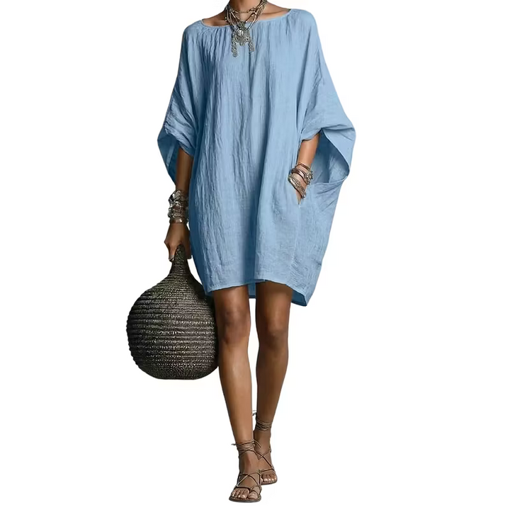 Sabina - Schulterfreies Midikleid mit weicher Haptik