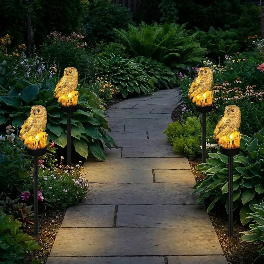 Amora - Dekorative Eulen-Gartenlampe