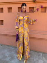 Arienne - Fließendes Maxikleid mit floralem Print