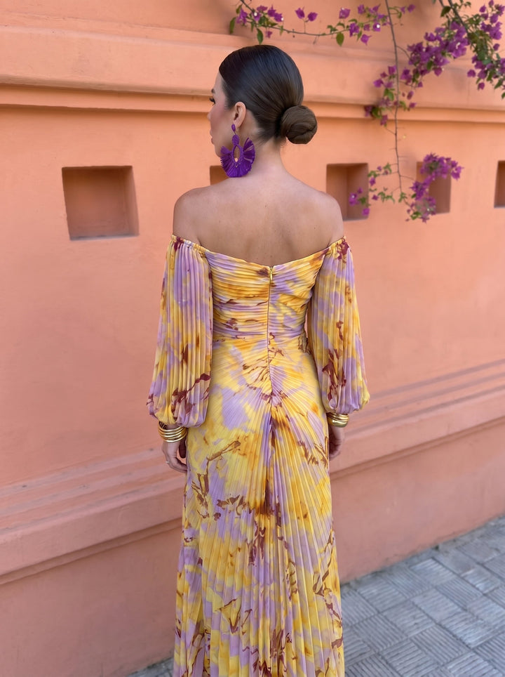 Arienne - Fließendes Maxikleid mit floralem Print