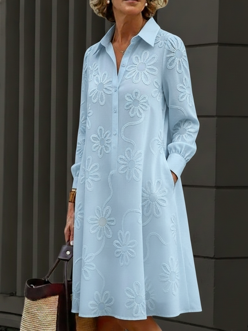 Sirelin - Softtouch-Midi-Hemdblusenkleid