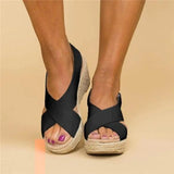 Zadie - lässige Plateausandalen mit überkreuzten Riemen