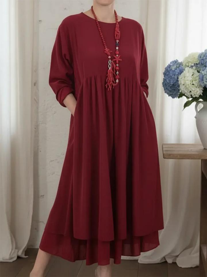 Agatha - Midilanges A-Linien-Kleid mit Soft-Touch-Finish