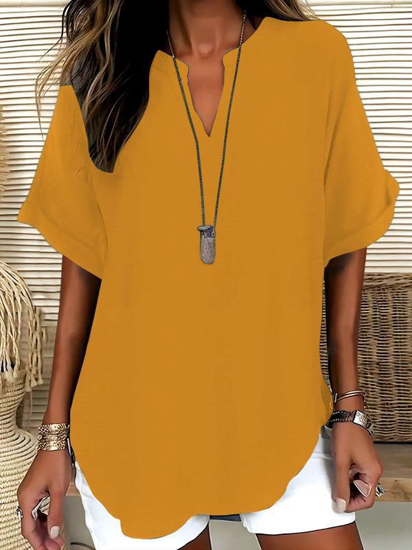 Xalina - Bluse mit weicher Haptik und Ausschnitt-Detail