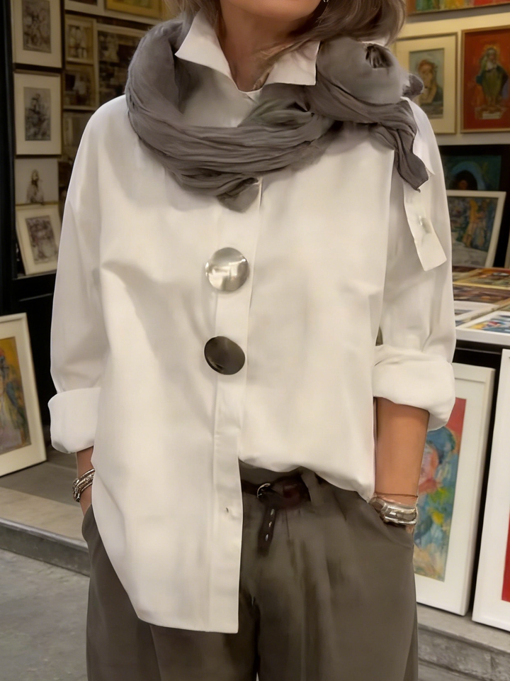 Marisen - stylische, lässige Bluse mit Knopfleiste
