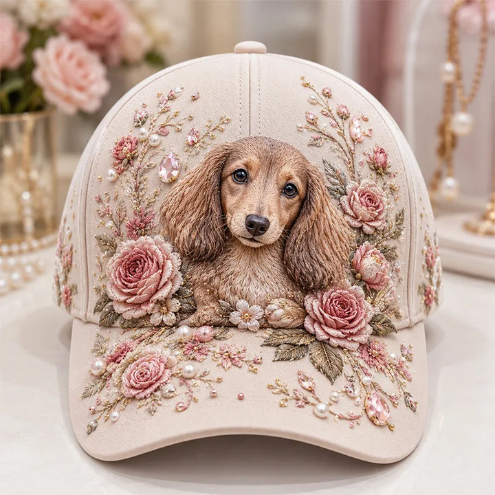 Arlena - Cap mit Blumenpferd-Motiv