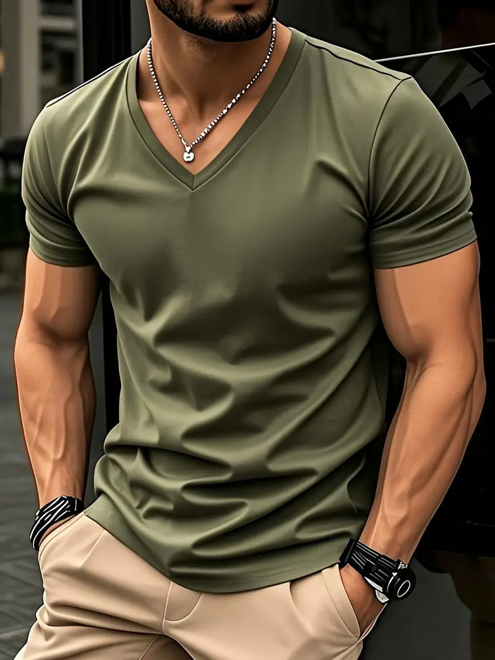 Trevor - Soft-Touch-T-Shirt mit V-Ausschnitt