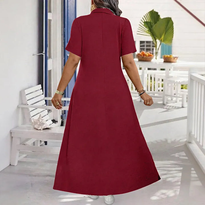 Primelle - Softtouch-Maxikleid mit Reißverschlusskragen