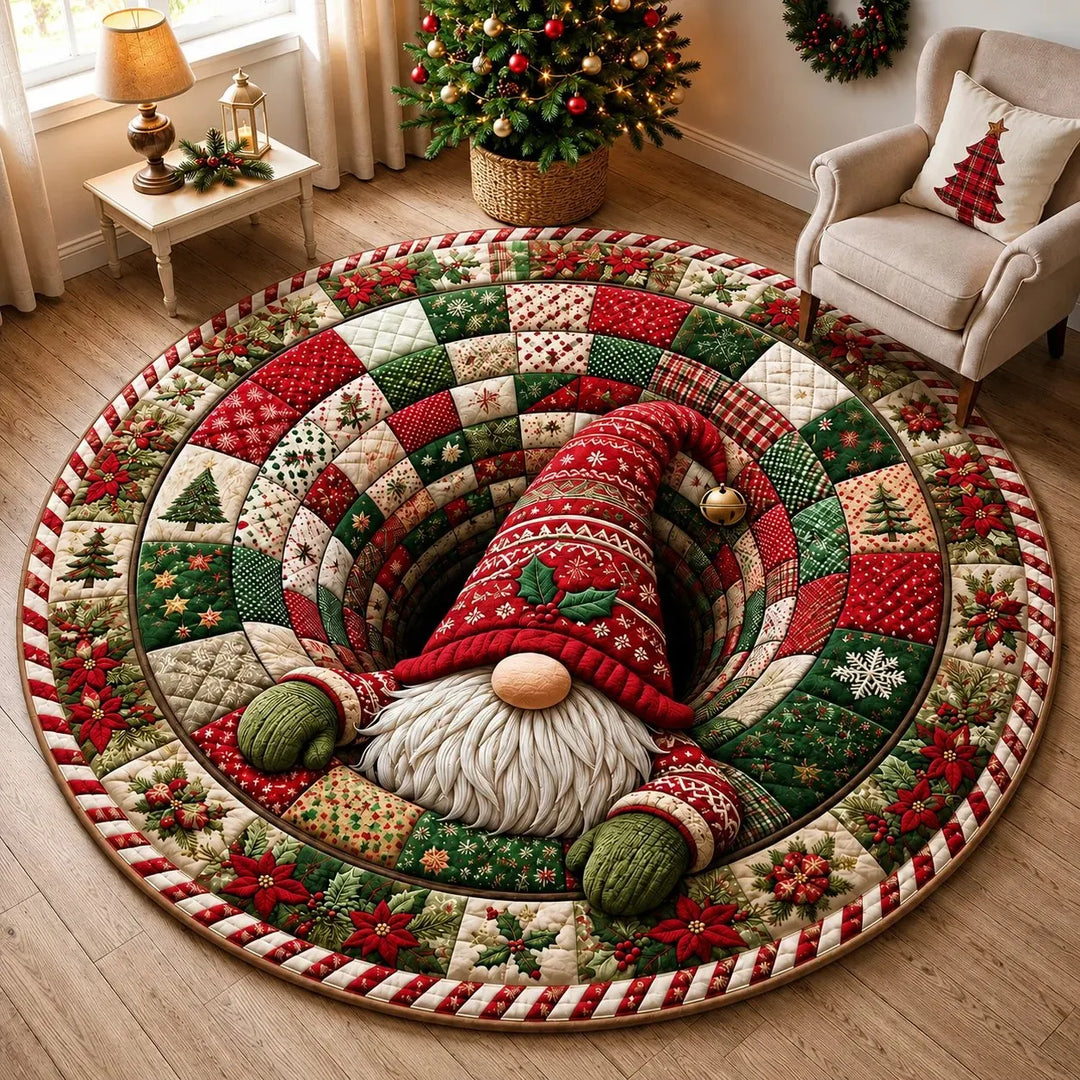 Adelie - Runder festlicher Weihnachtsteppich