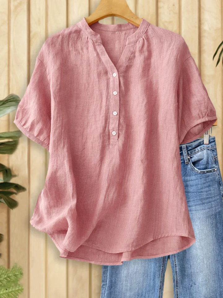 Helora - Bluse mit V-Ausschnitt und weicher Haptik