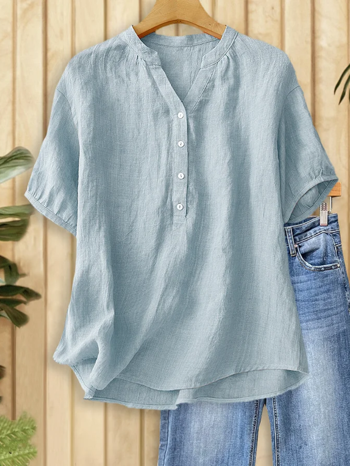 Helora - Bluse mit V-Ausschnitt und weicher Haptik