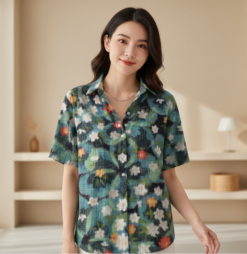 Delora - Bluse mit Soft-Touch-Print