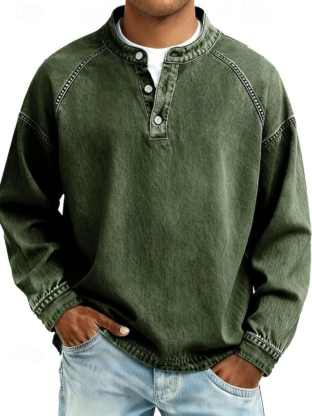 Calor - Soft-Touch-Henleyshirt