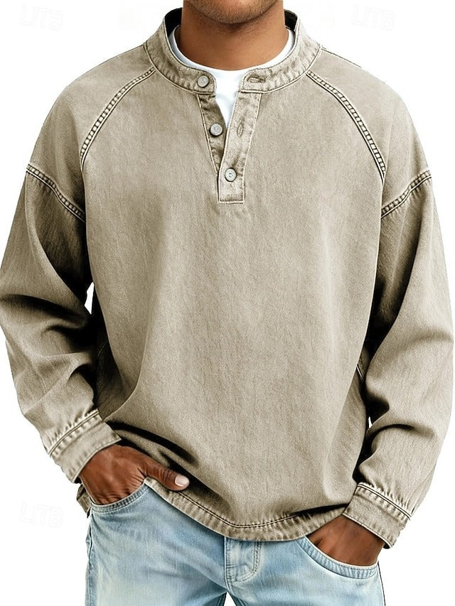Calor - Soft-Touch-Henleyshirt