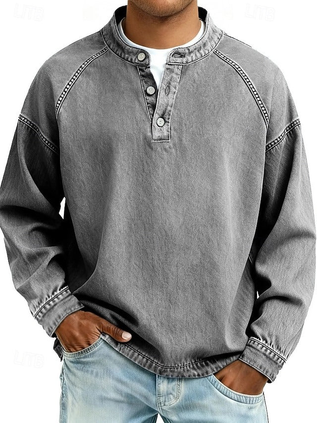 Calor - Soft-Touch-Henleyshirt