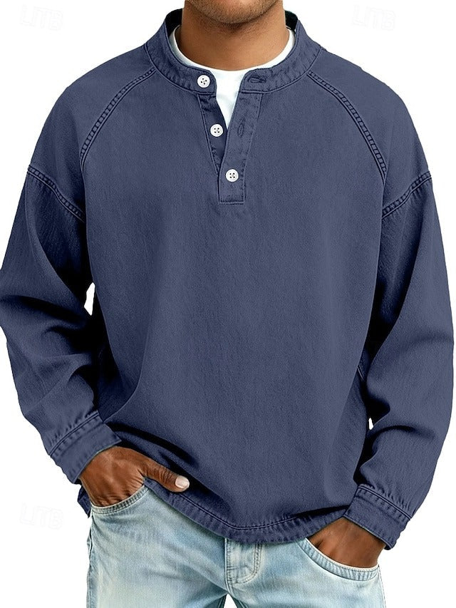 Calor - Soft-Touch-Henleyshirt