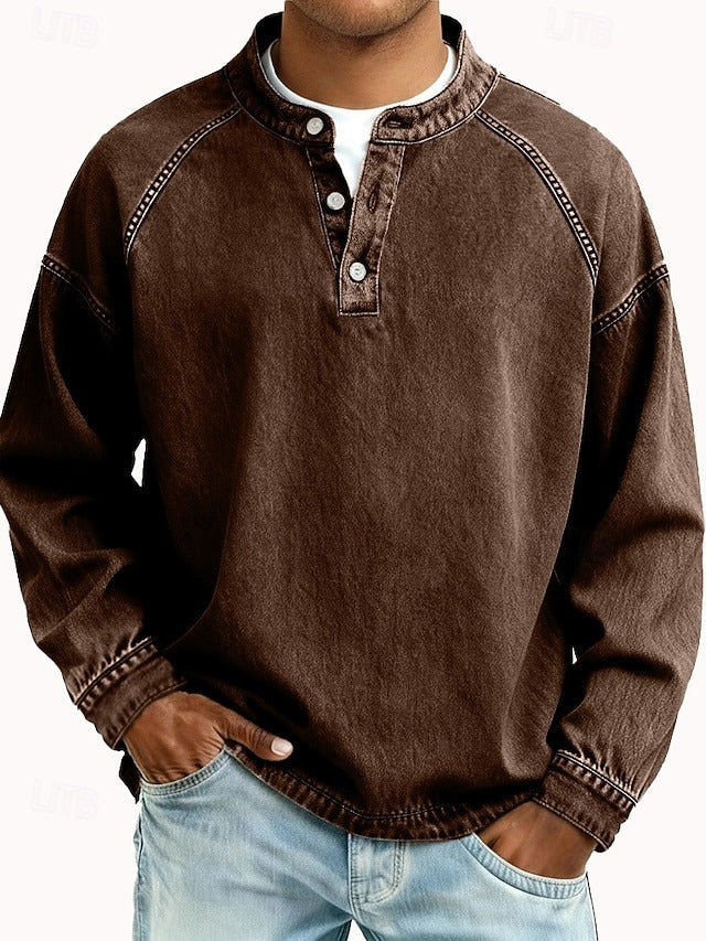 Calor - Soft-Touch-Henleyshirt