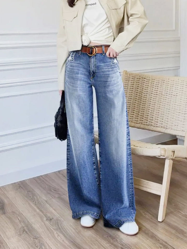 Liorra - Wide-Leg-Jeans in Vintage-Waschung