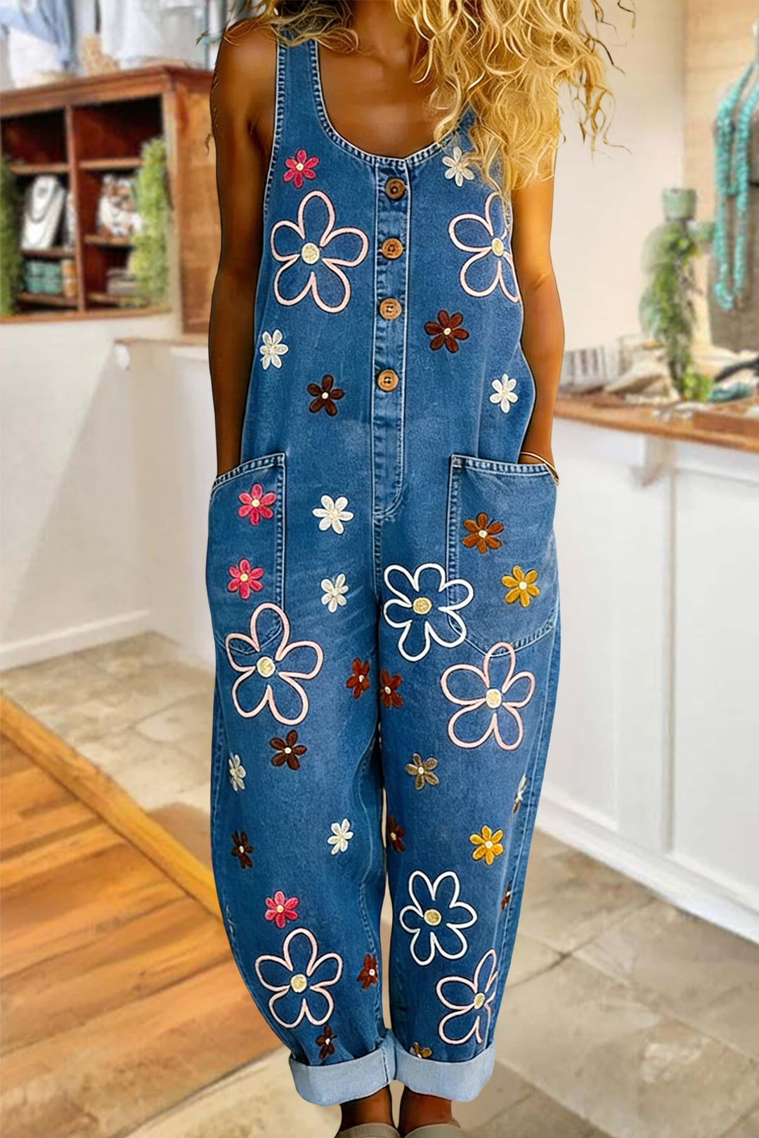 Wenara - Geblümter Jumpsuit