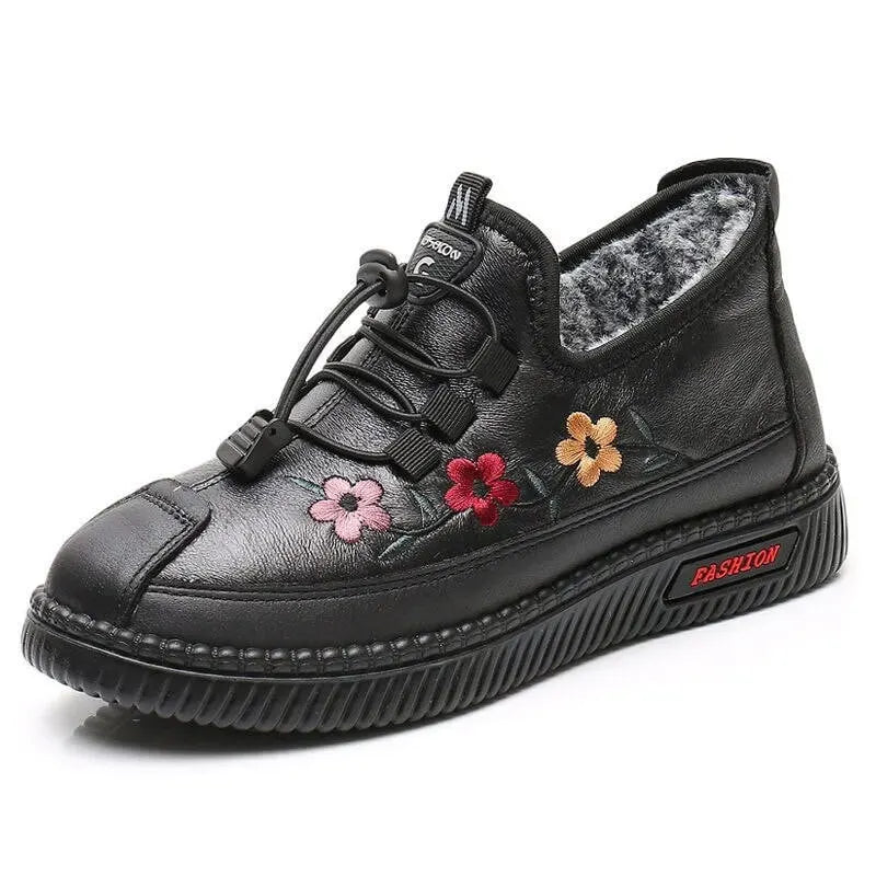Verisse - Floral bestickte Komfort-Stiefeletten