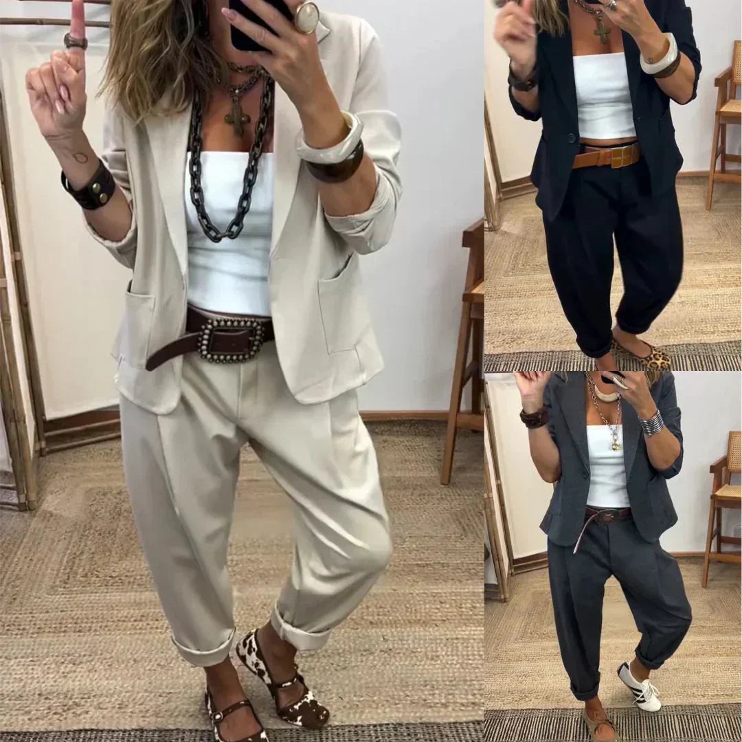 Rosina - Weiches Blazer- und Hosen-Set