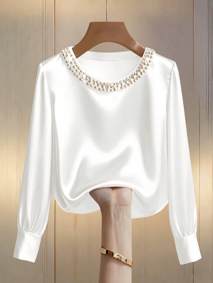 Avara - Elegante perlenbesetzte Bluse