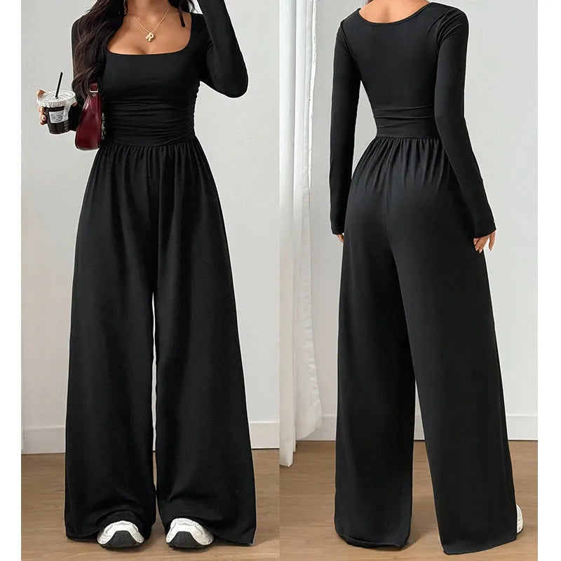 Elanisse - Weitbeiniger Soft-Touch-Jumpsuit