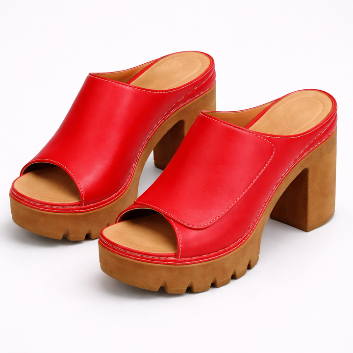 Melisande - Polierte Plateau-High Heels
