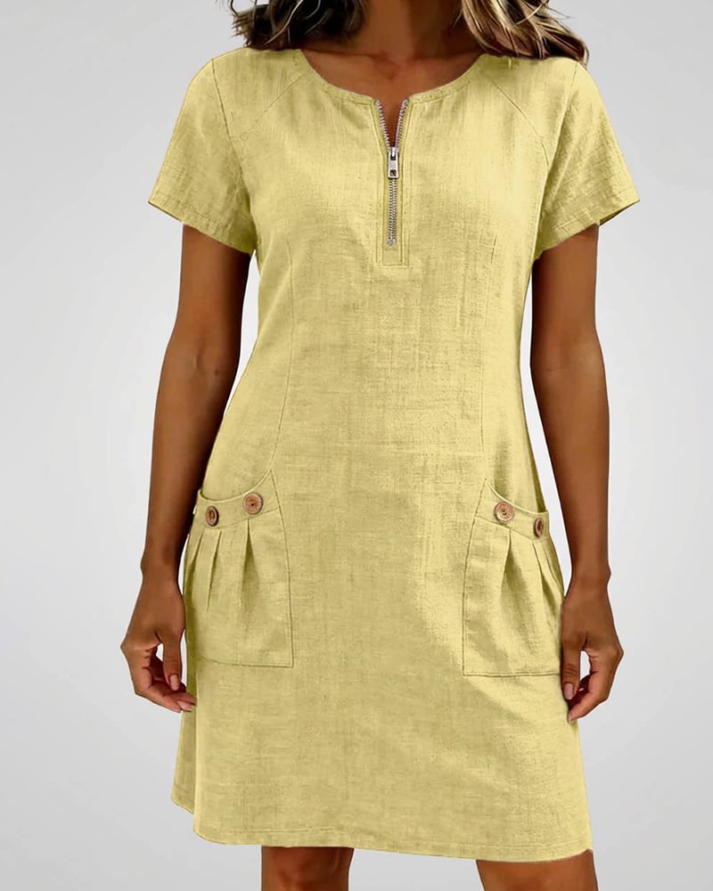 Girella - Luftiges A-Linien-Kleid aus Leinen