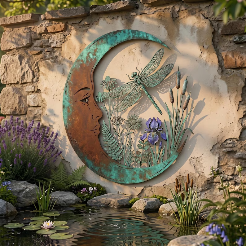 Alisette - himmlische Wandskulptur für den Garten