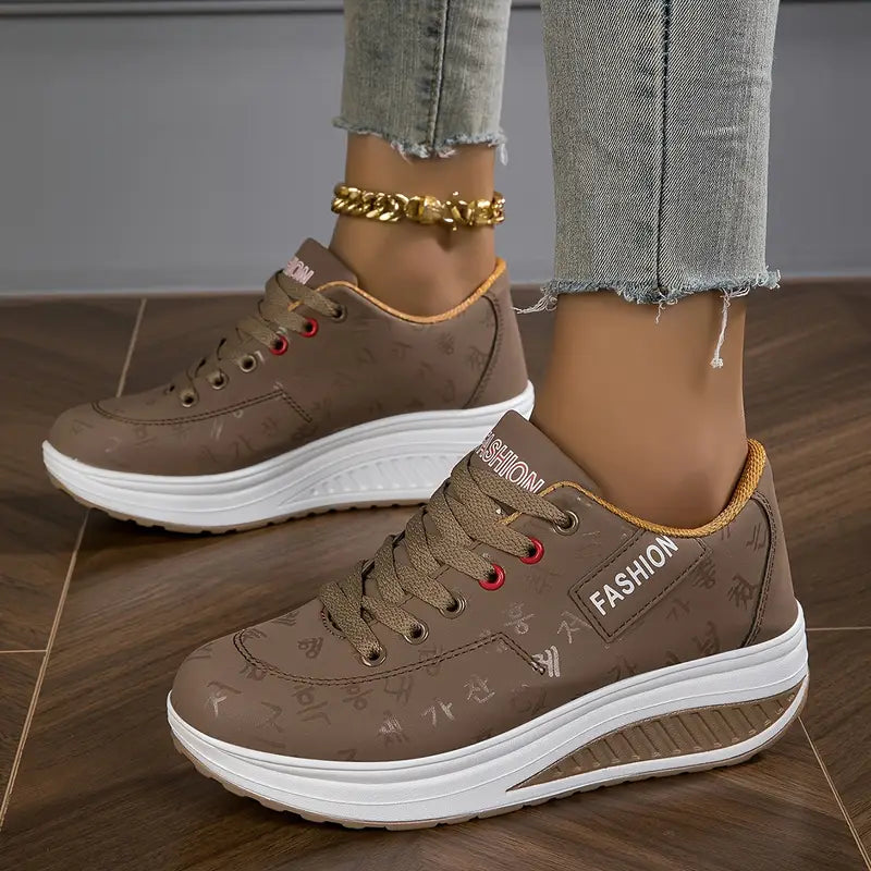 Sable - Plateau-Sneaker mit Schnürung in bequemer Passform