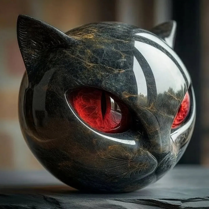 Bellanora - skulpturales Katzenkopf-Ornament