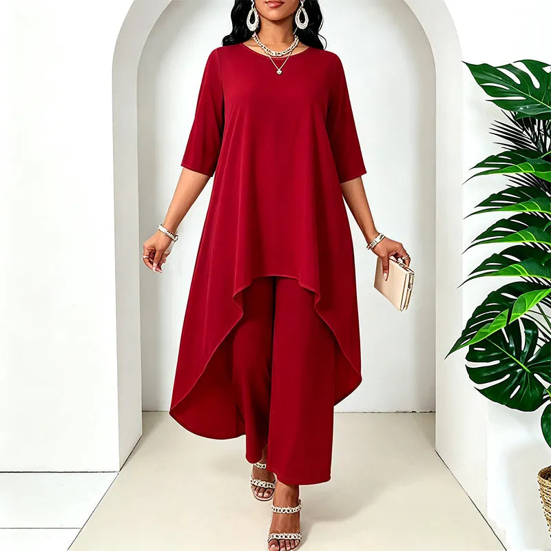Laurivelle - Soft-Touch Plus-Size-Maxikleid