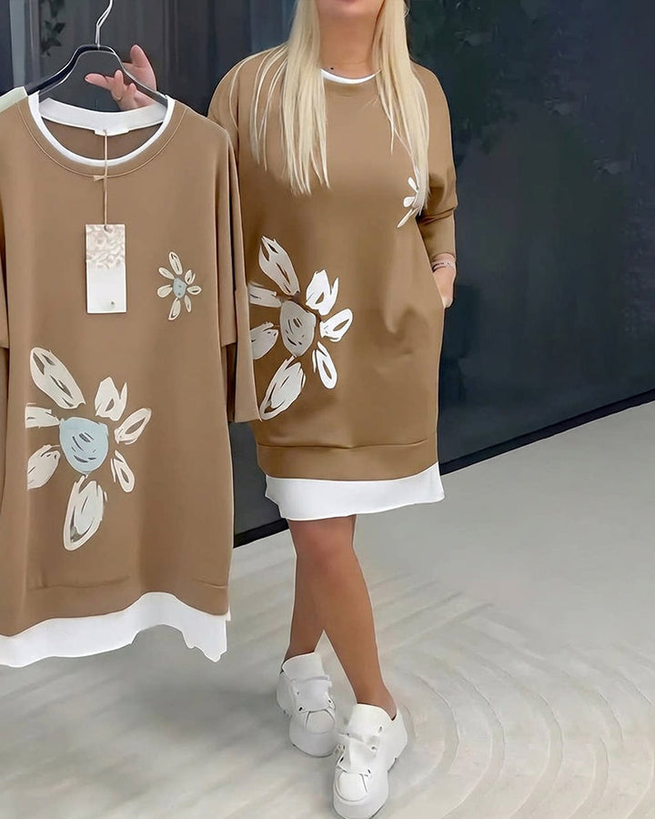 Helia - Soft-Touch-Sweatshirtkleid