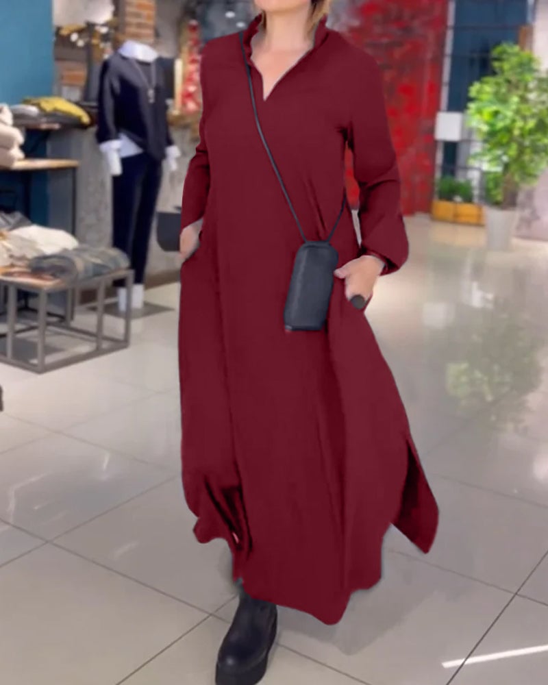 Kesslyn - Soft-Touch Shiftkleid in Maxi-Länge