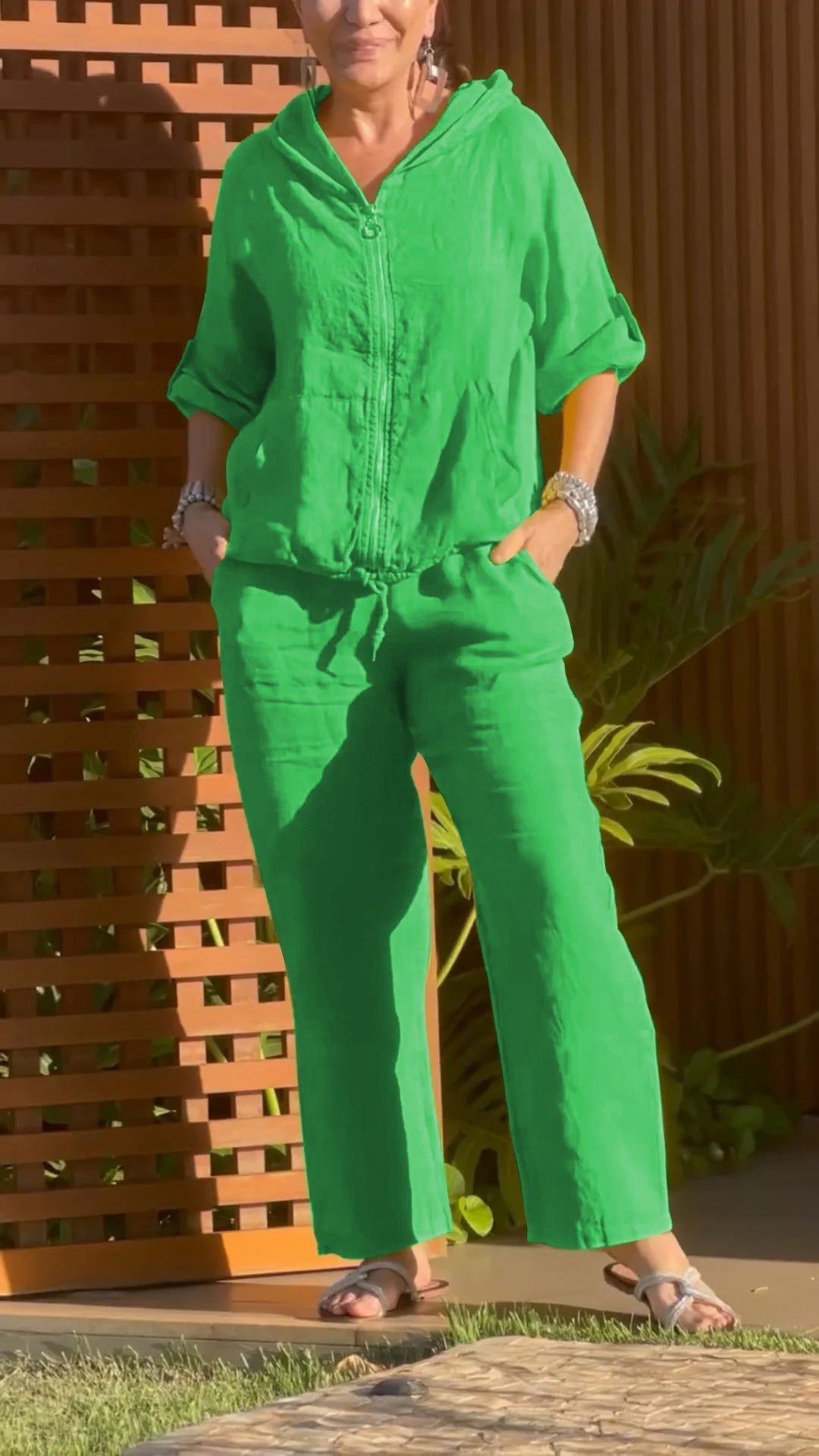 Florina - Set aus Hoodie mit Reißverschluss und Hose