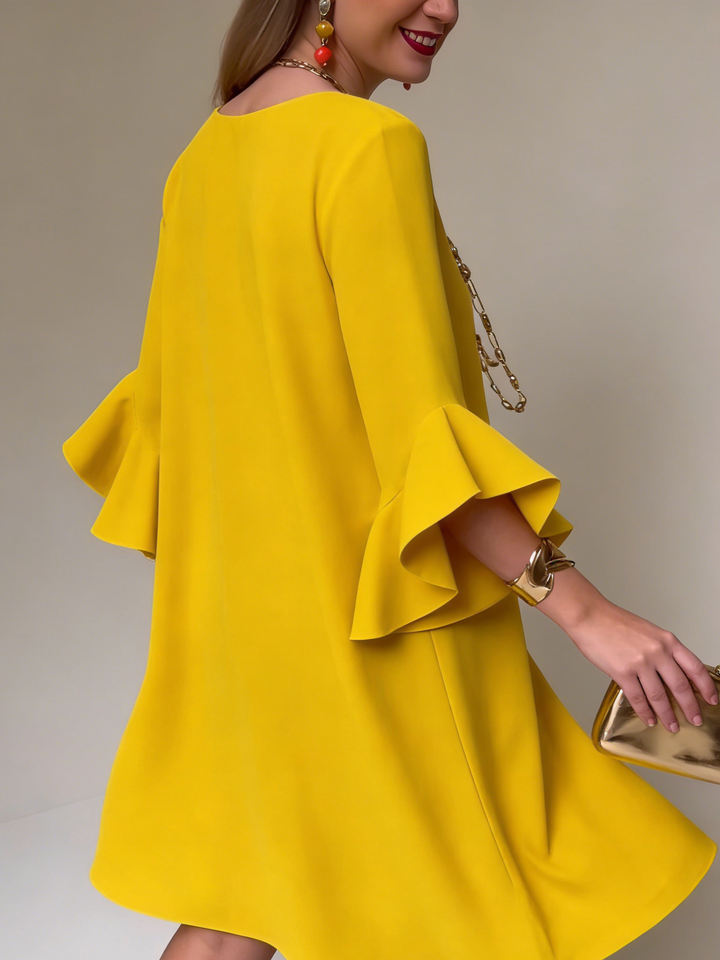 Hilaria - Minikleid mit Rüschenärmeln