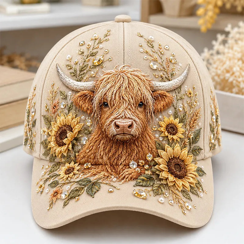 Arlena - Cap mit Blumenpferd-Motiv