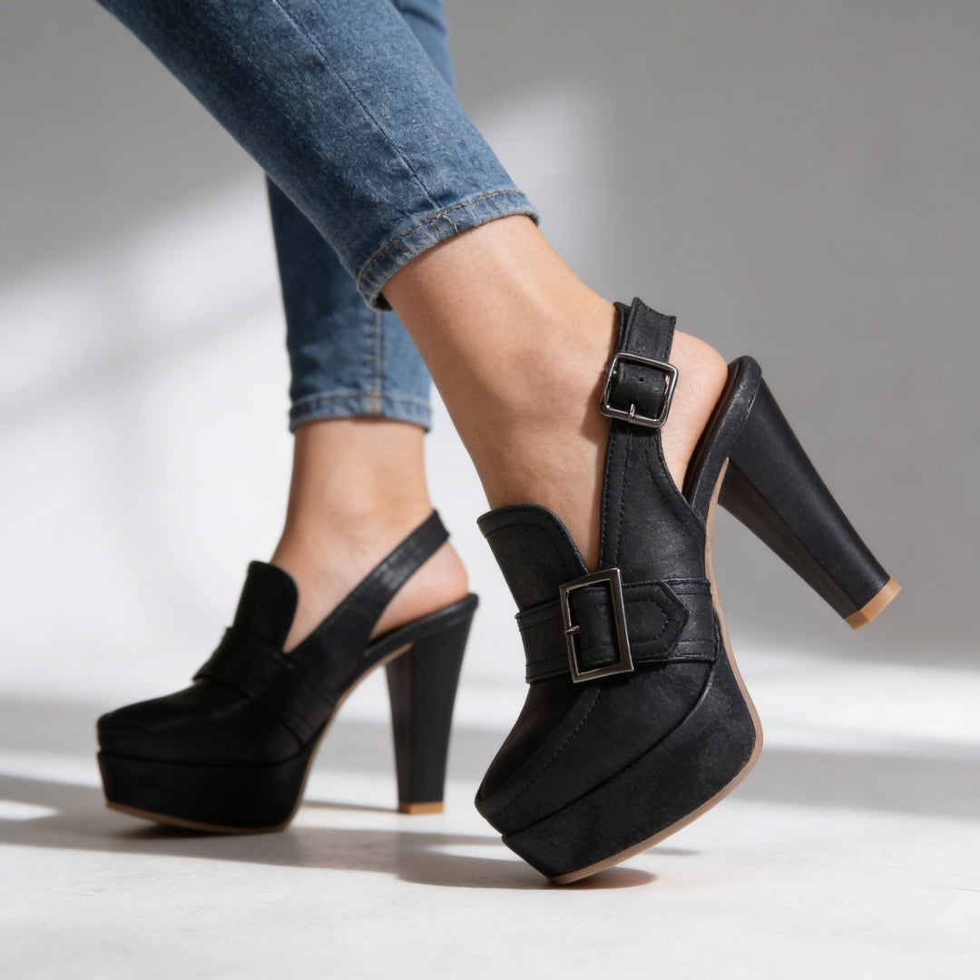Aderynne - Gepolsterte High Heels mit Plateau
