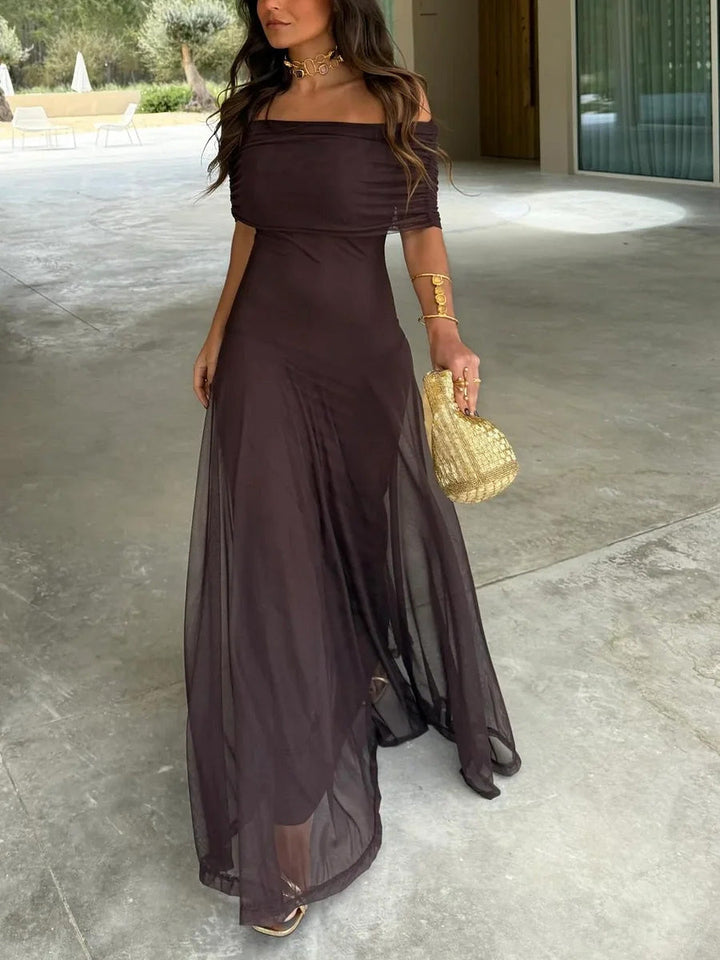 Briallen - Schulterfreies Softtouch-Kleid